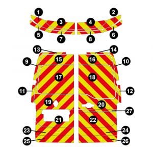 Alternative view of Kit Jaune-Rouge Total - RENAULT Master H2 Tôlé (2024)